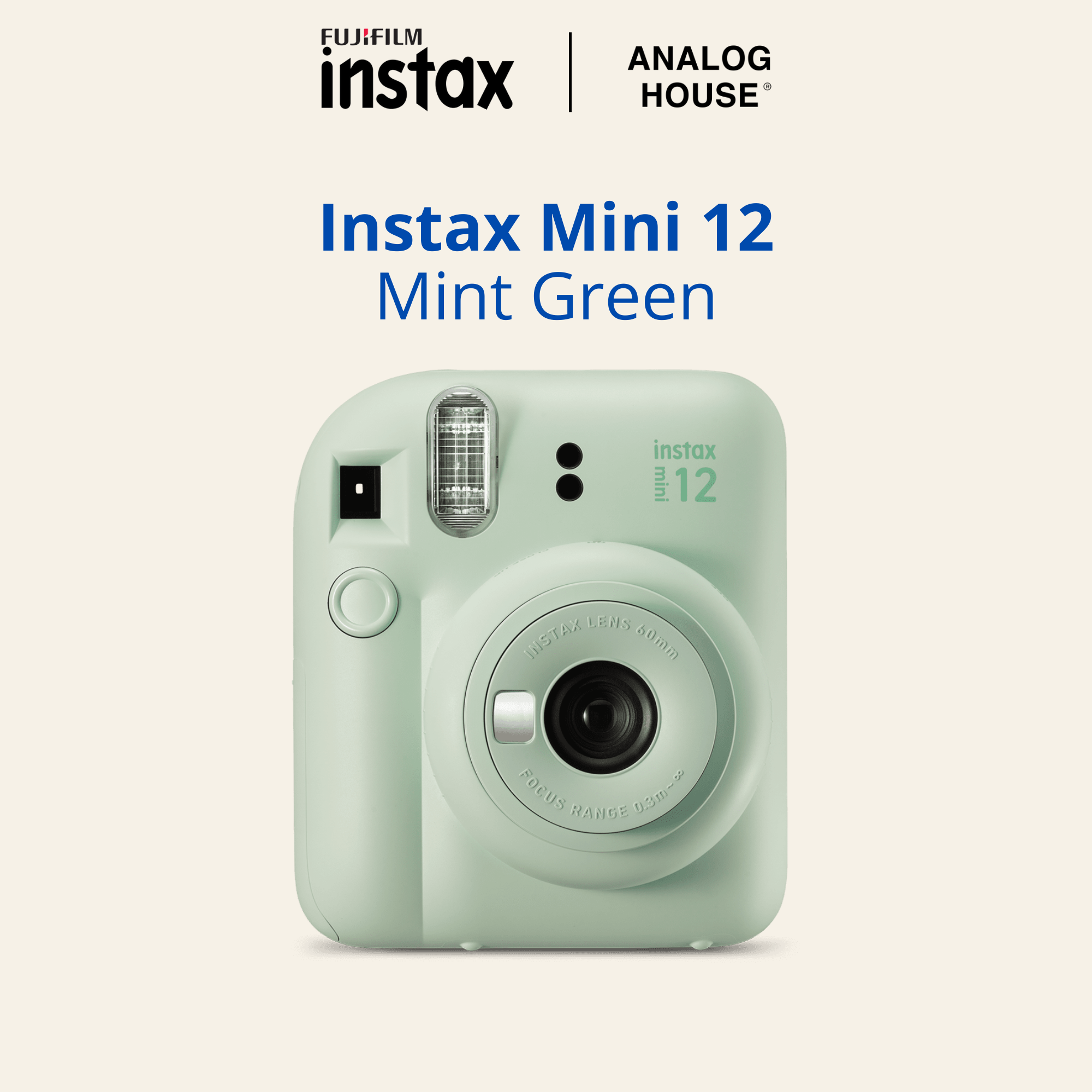 Máy Ảnh Chụp Lấy Liền Fujifilm Instax Mini 12 - Hàng Chính Hãng - Xanh Mint - Mint Green