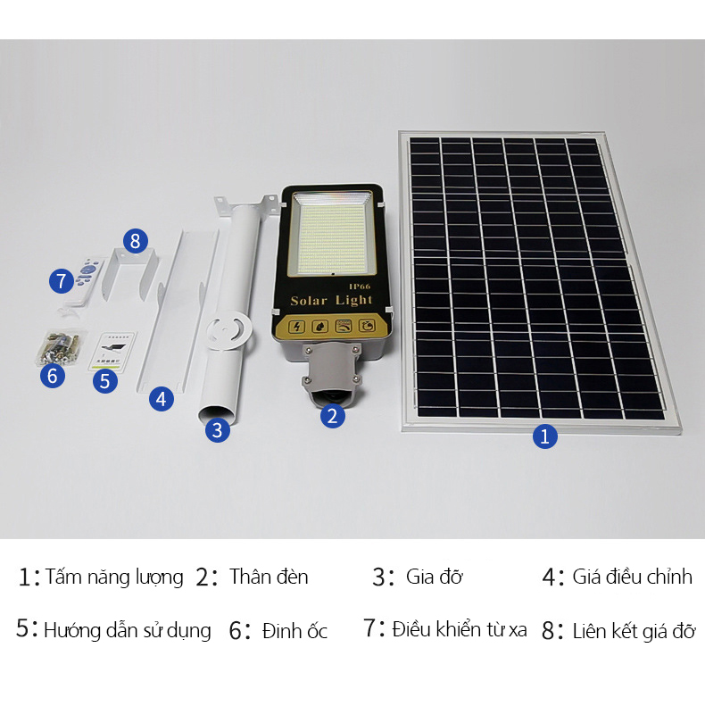 Đèn năng lượng mặt trời 1000w- cao áp (bản nâng cấp), dung lượng pin lớn, chống nước Ip- K1546