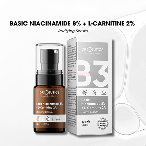 Tinh chất dưỡng da DrCeutics Niacinamide 8% + L-Carnitine 2% (30g/40g)- Hàng chính hãng