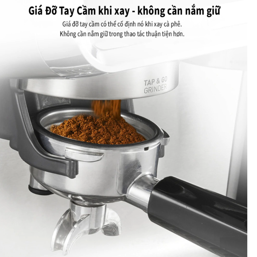 Máy pha cà phê Espresso chuyên nghiệp 3 trong 1 thương hiệu cao cấp HiBREW CM5020, công suất 1550W, áp suất 20bar - Hàng chính hãng