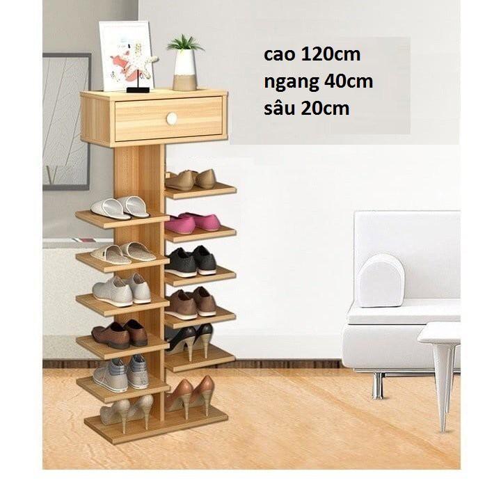 HỎA TỐC - Kệ giày gỗ, kệ giày cây 6 TẦNG lOẠI TO - gỗ MDF