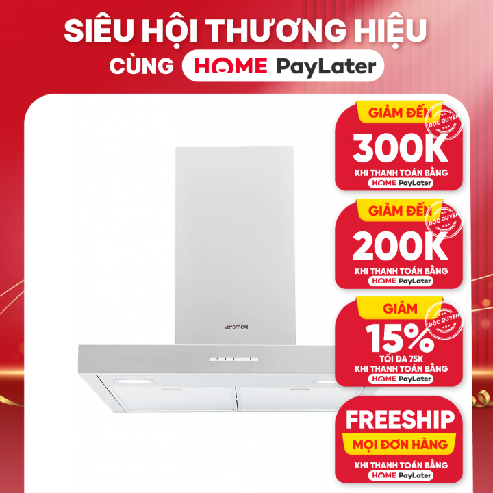 Máy hút mùi treo tường SMEG 60cm KBT600XE - Hàng chính hãng