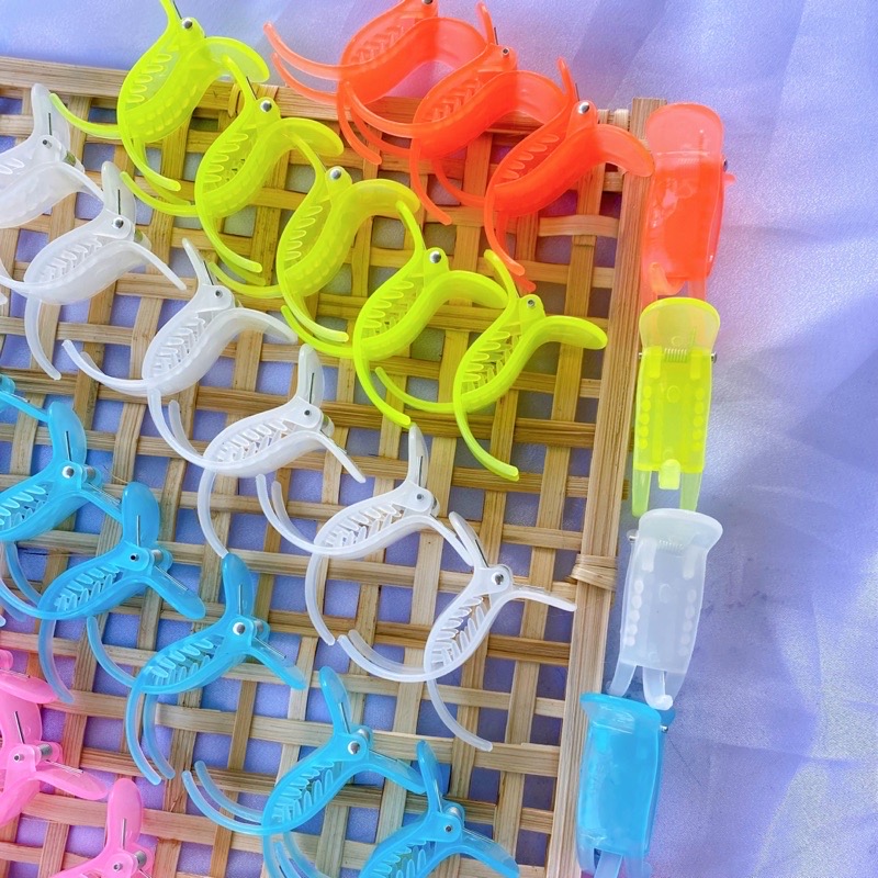 Set 12 cái kẹp dẻo không gãy 3 răng mix màu dễ thương
