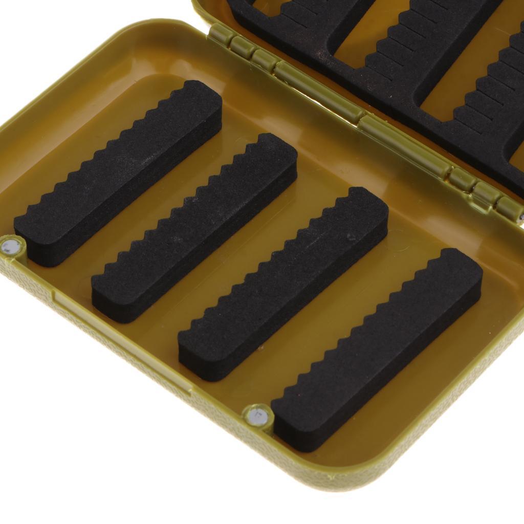 2PCS Dual Sides Fly Box Fishing  Boxes Easy-grip Foam Insert Case