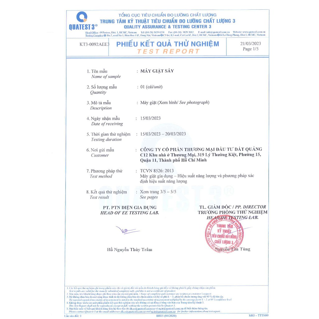 Máy giặt sấy tự động Datkeys 10Kg Model DWF-100C14LTH-MYD60 | Hàng chính hãng