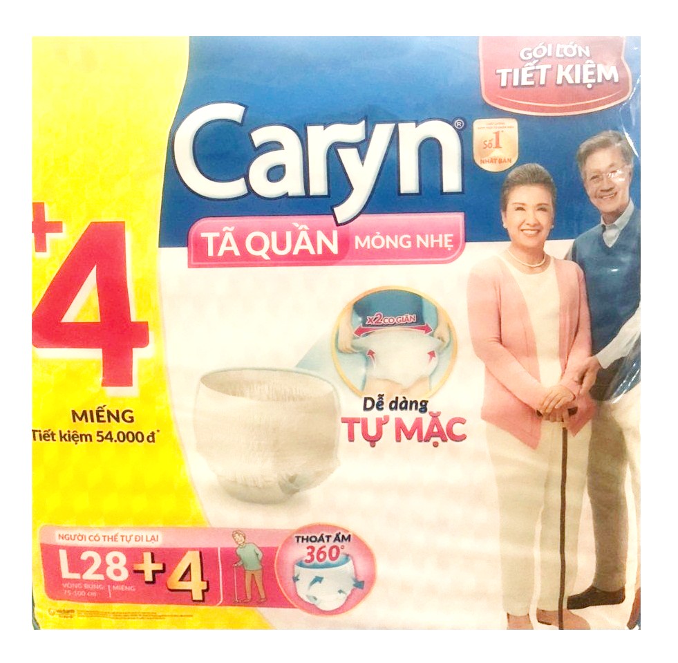 TẢ QUẦN CARYN L28 (28 MIẾNG) - TẶNG THÊM 4 MIẾNG