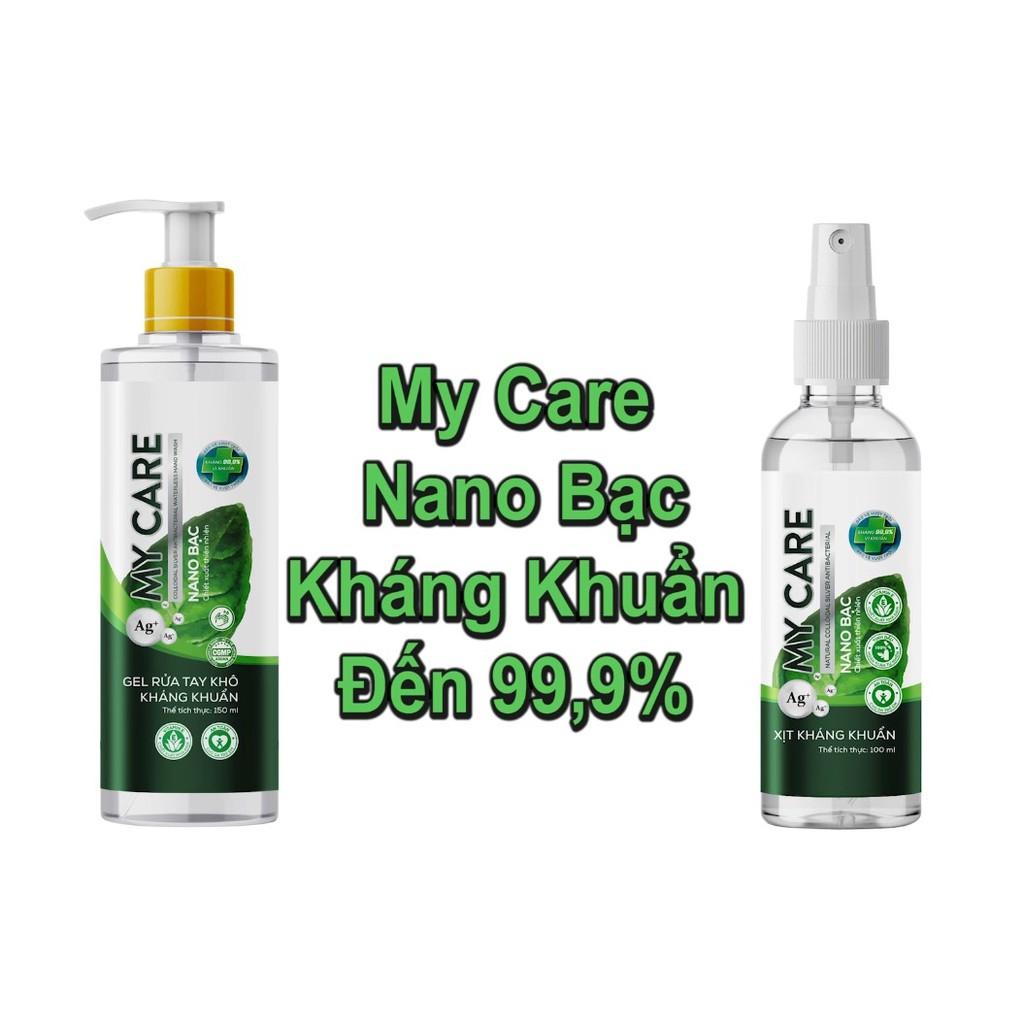 NƯỚC RỬA TAY KHÔ MY CARE NANO BẠC 150ML