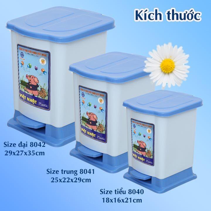 Thùng Rác Nắp Bật Việt Nhật 3 Size, Thùng Rác Văn Phòng, Gia Đình Có Nắp Đậy Tiện Dụng - MS8040