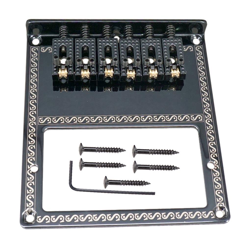 1 Set Electric Guitar Roller Saddle Bridge for TL Electric Guitar Accessory Black