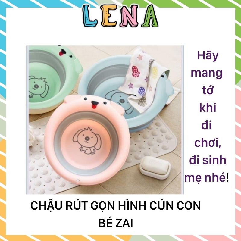 Thau chậu tắm rửa mặt gấp gọn cho bé