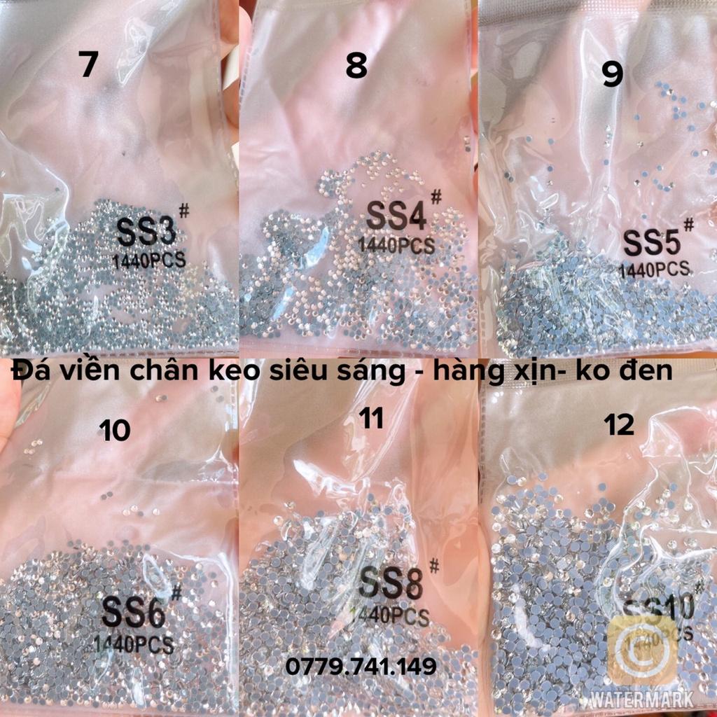 Đá gắn viền móng size nhỏ SS3 - SS4- SS5-SS6-SS8-SS10(1440 viên /bịch) dành cho Nail