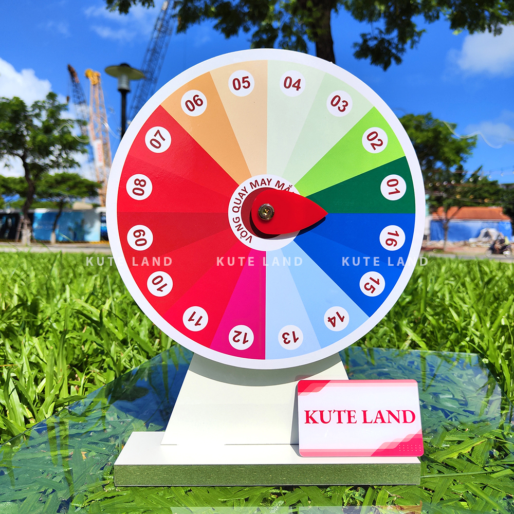 Vòng quay may mắn 25 cm 16 ô trúng thưởng làm sự kiện trò chơi giáo cụ dạy học lucky wheel size lớn