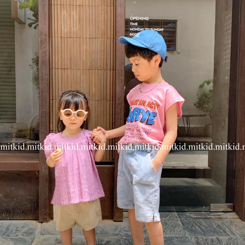 ÁO BÉ TRAICÓ SẴN, Áo chất liệu COTTON mềm mại cho bé style HÀN QUỐC