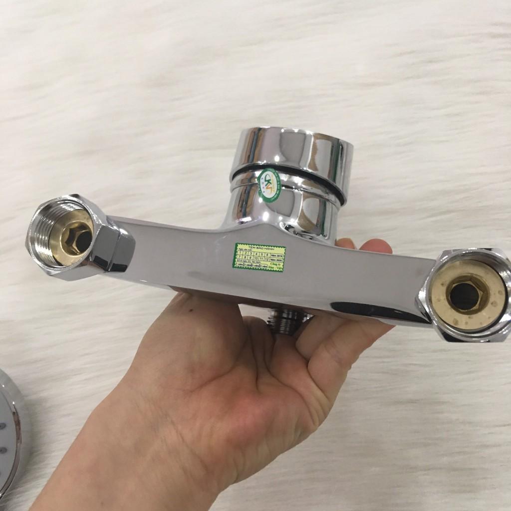 Sen tắm nóng lạnh KV 01S, bộ sen vòi hàng đồng mạ crom sáng bóng không han rỉ