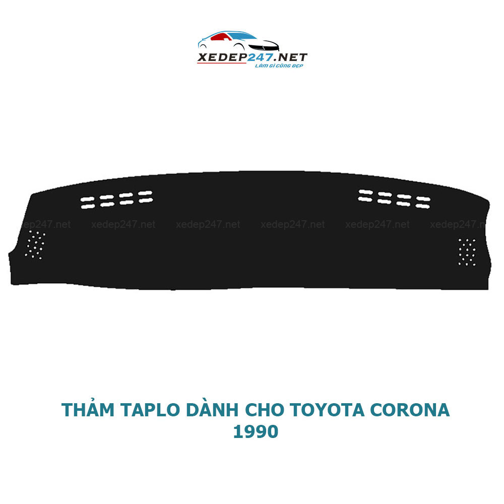 Thảm Taplo dành cho xe Toyota Corona 1990 chất liệu Nhung, da Carbon, da vân gỗ