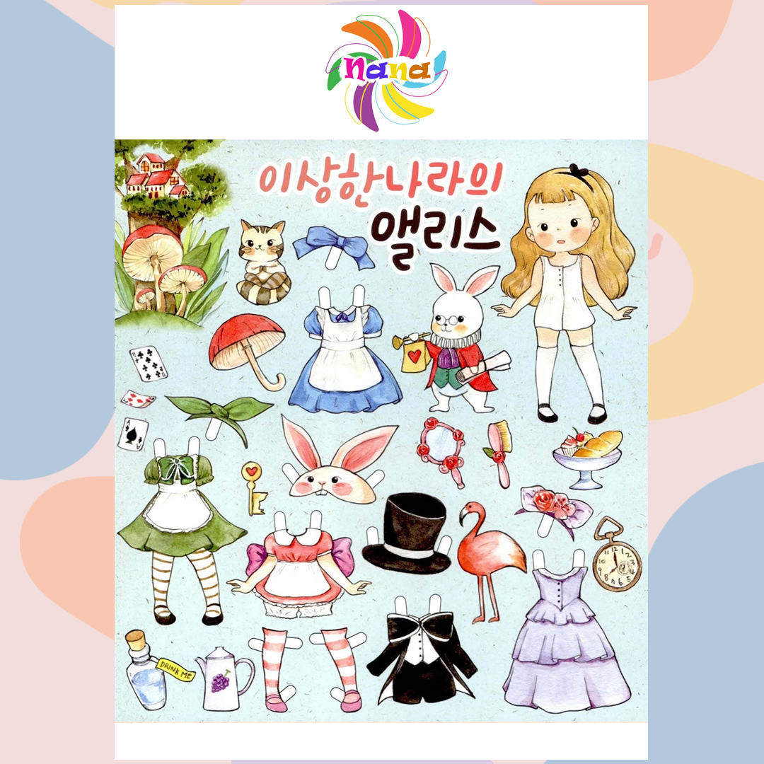 Búp bê giấy (paper doll) thay đồ công chúa Chibi phong cách Hàn Quốc cho bé Combo 7 hình siêu đáng yêu BBG0019
