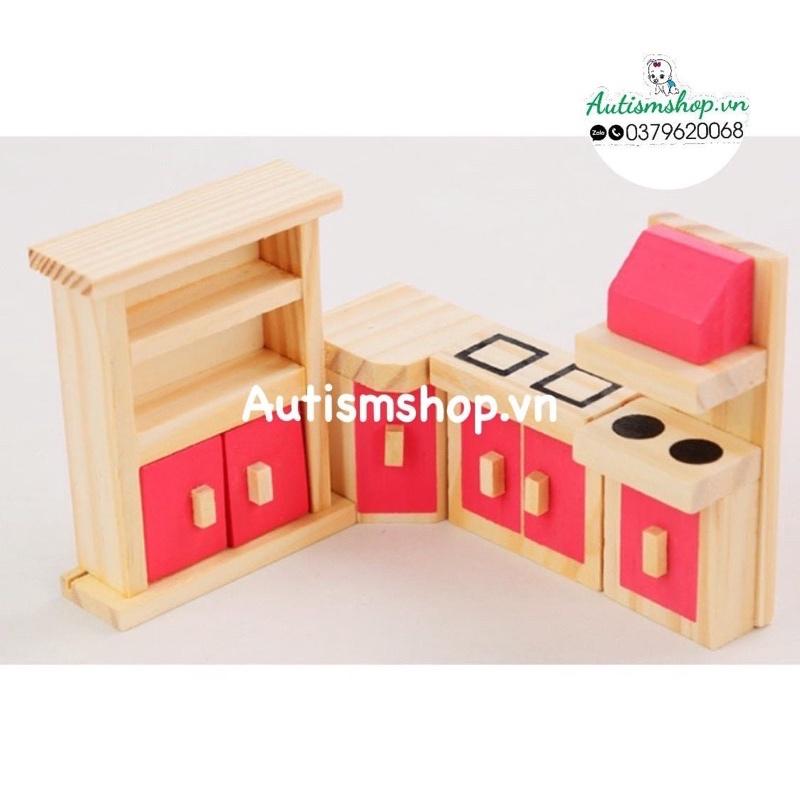 Set 5 bộ đồ gỗ nội thất gia đình montessori