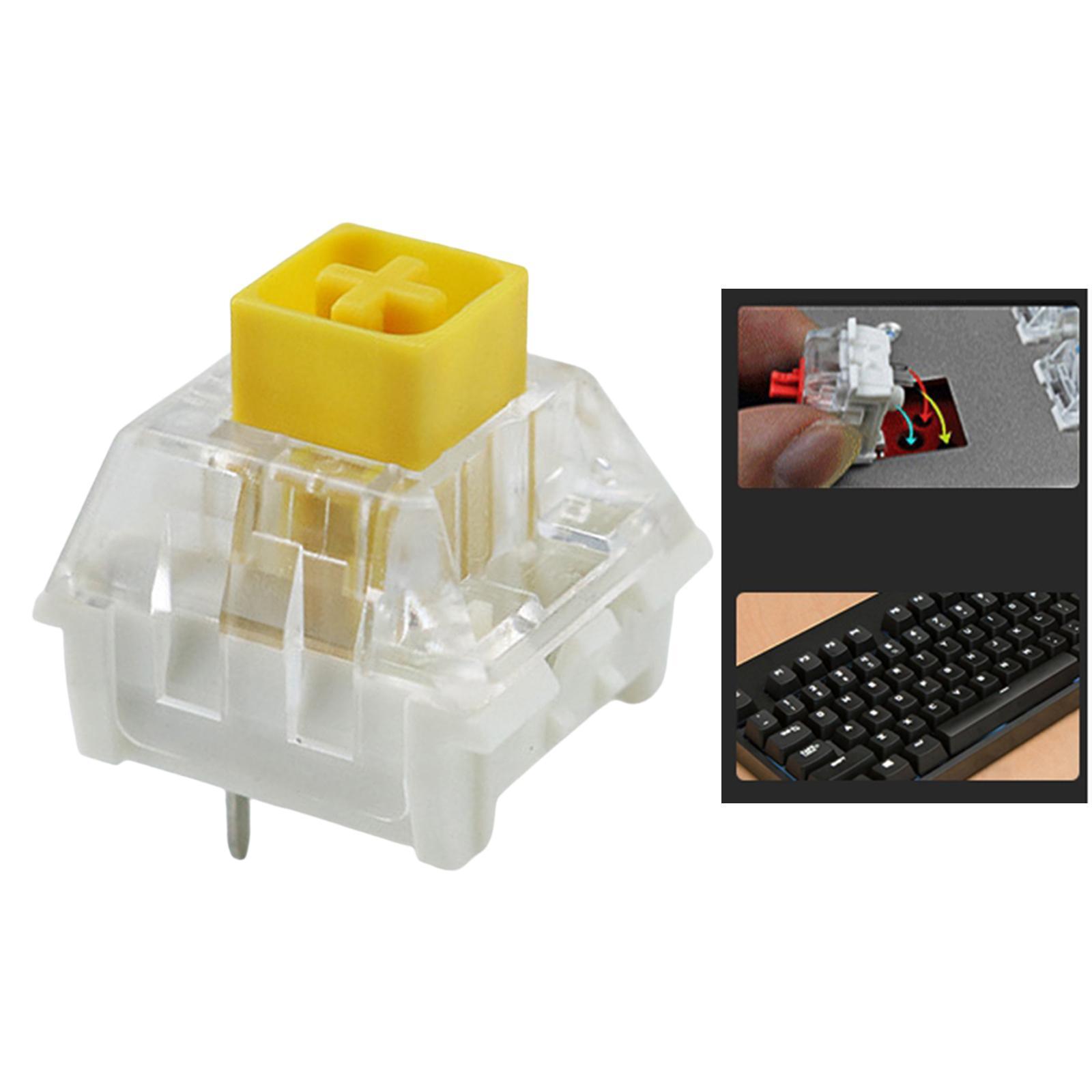 2-3pack Box Switches for Mechanical Gaming Keyboards Water Resistant yellow