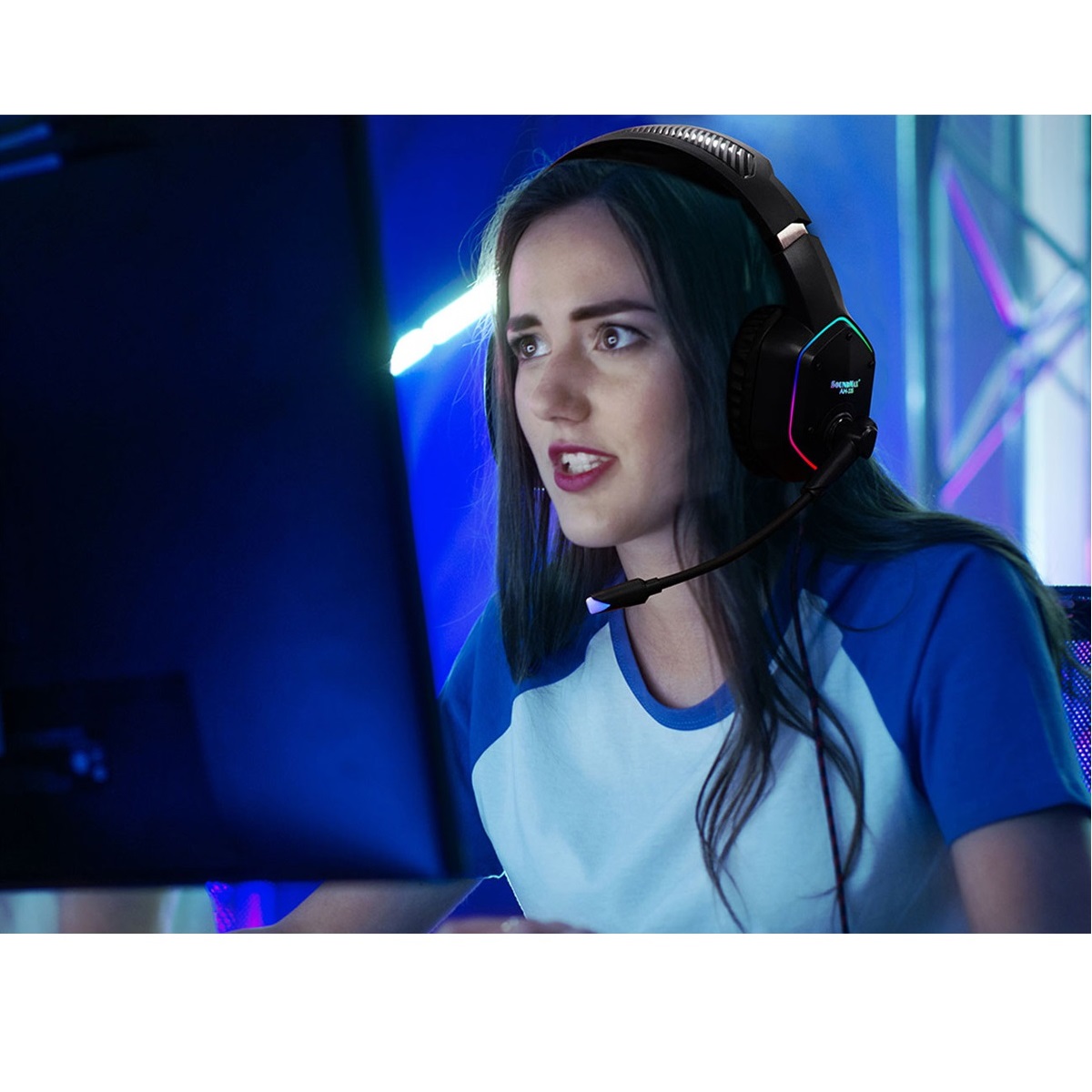 Tai nghe Gaming chụp tai Soundmax AH335 2m - hàng chính hãng