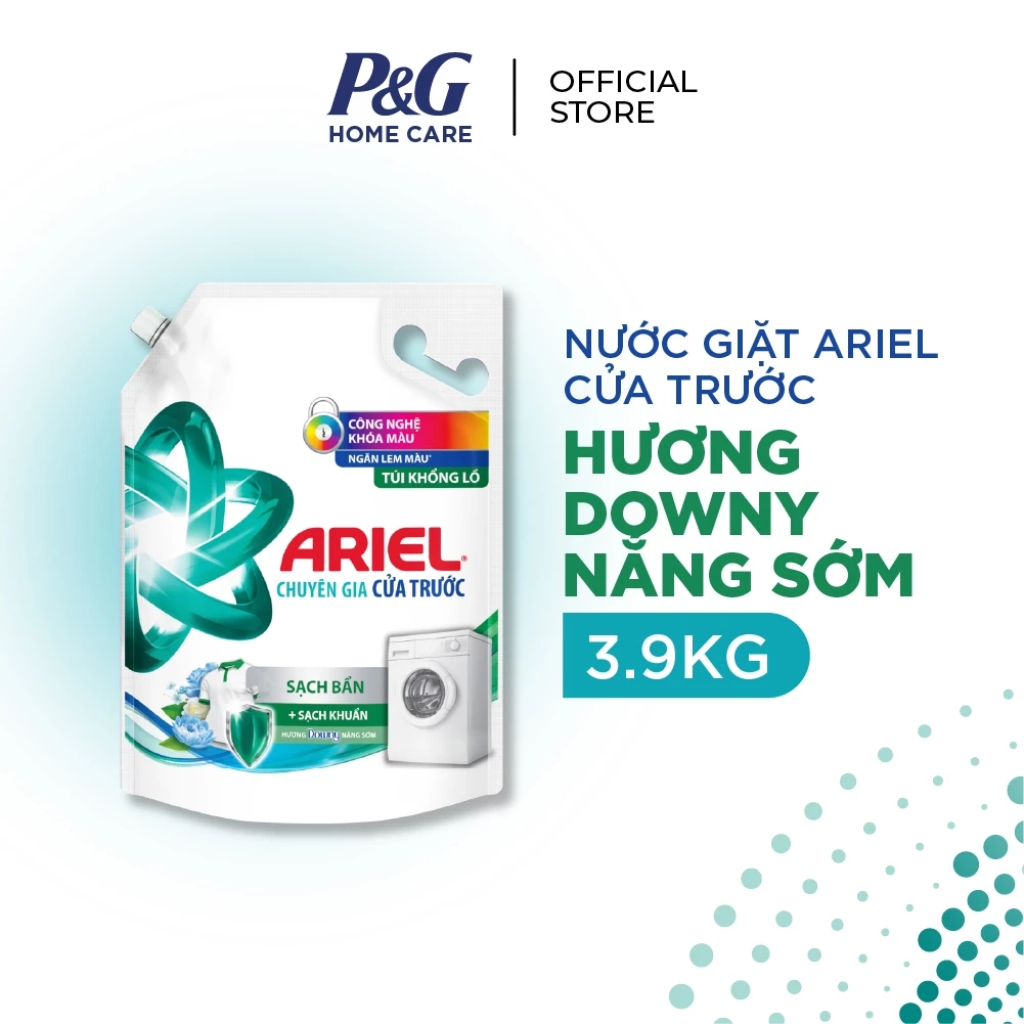 Combo 2 Nước Giặt ARIEL Chuyên Gia Cửa Trước Ngăn Lem Màu Túi 3.7KG/3.9KG
