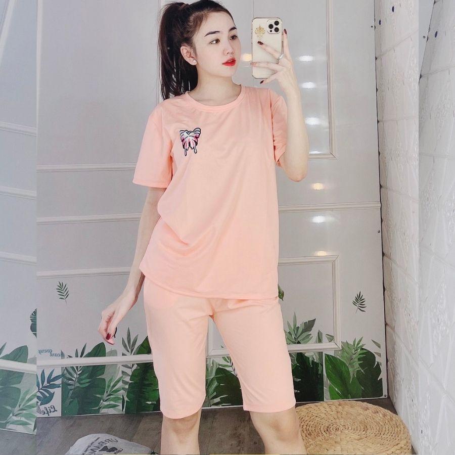 Bộ đồ ngủ nữ bướm quần lửng mặc nhà thun cotton cao cấp ESHOP DB17 Đồ bộ nữ đồ bộ mặc nhà thể thao bigsize đẹp dễ thương