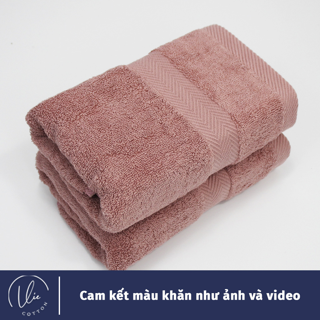 Khăn Tắm Cao Cấp VieCotton 100% Cotton Cỡ 70x140 Siêu Dày Siêu Mềm Mịn Thấm Hút Cam Kết Giao Đúng Màu