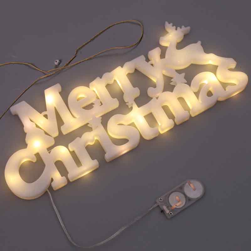 Đèn LED Chữ Merry Christmas Trang Trí Giáng Sinh