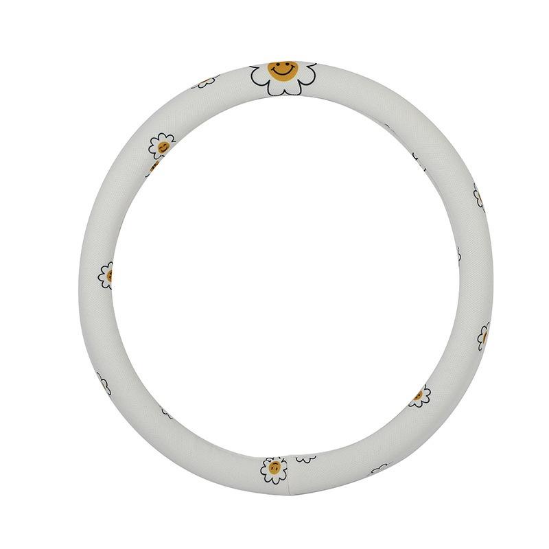 Đệm Lót Ghế Bốn Mùa Riêng Lẻ Bằng Lụa Lạnh Thoáng Khí Không Trượt Họa Tiết Hoa Hướng Dương Hoạt Hình Thông Dụng Cho Xe Hơi