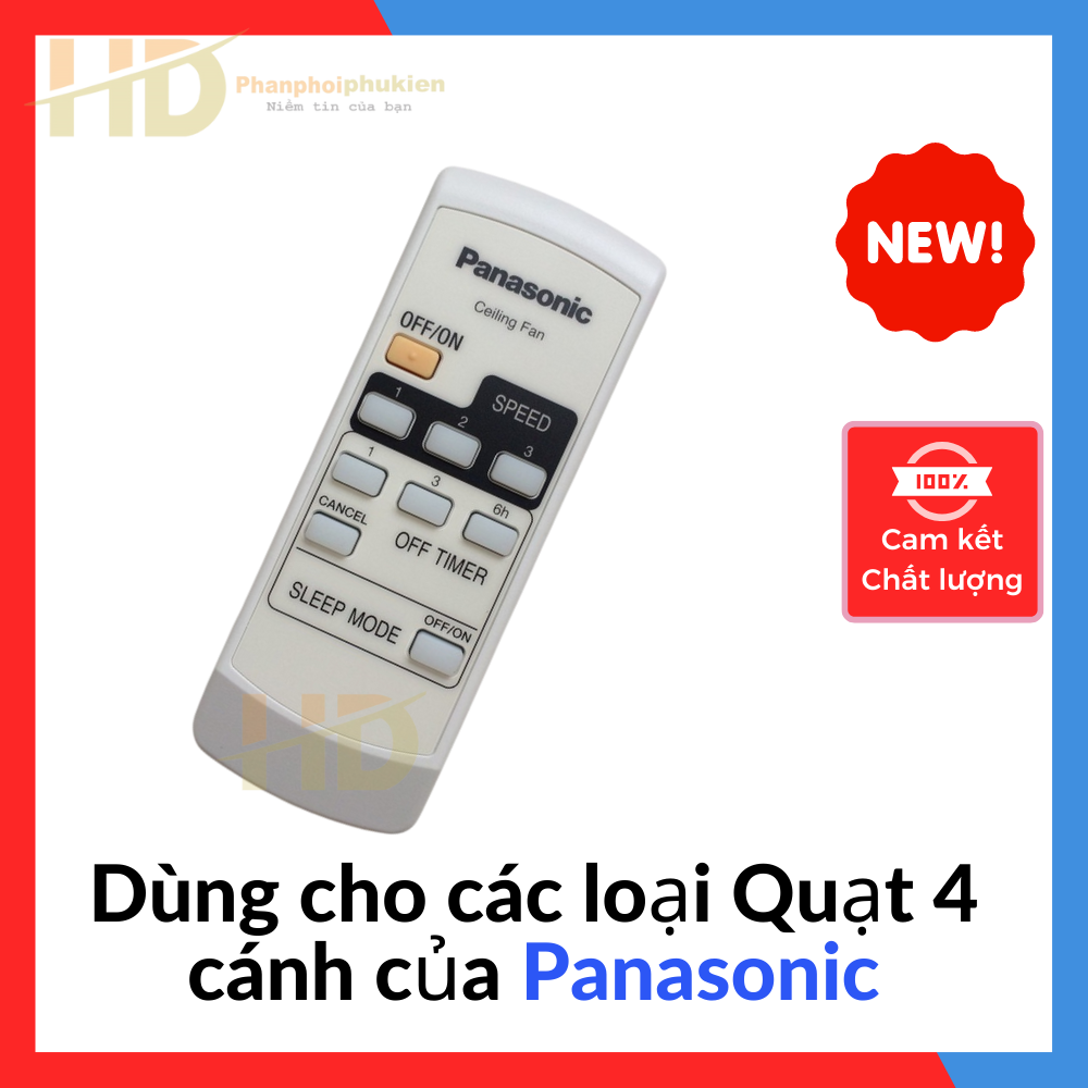 Điều khiển quạt trần 4 cánh  dành cho Panasonic F56MPG/ F56MZG /F564 -  Tặng kèm Pin