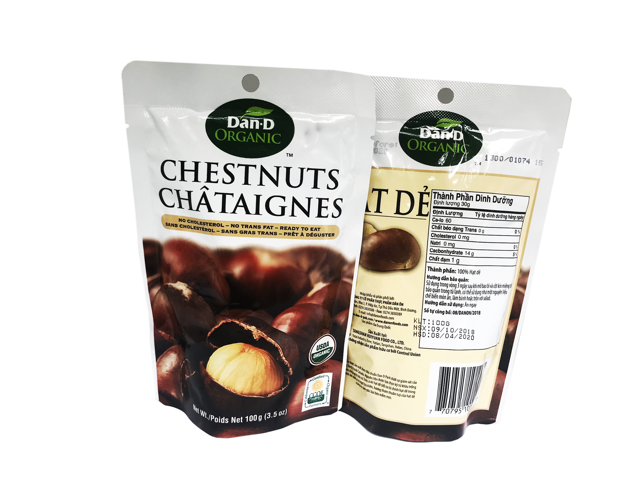 HẠT DẺ TÁCH VỎ ORGANIC 100GR DAN D PAK KHÔNG CHẤT BẢO QUẢN, NGUYÊN LIỆU HỮU CƠ 100%