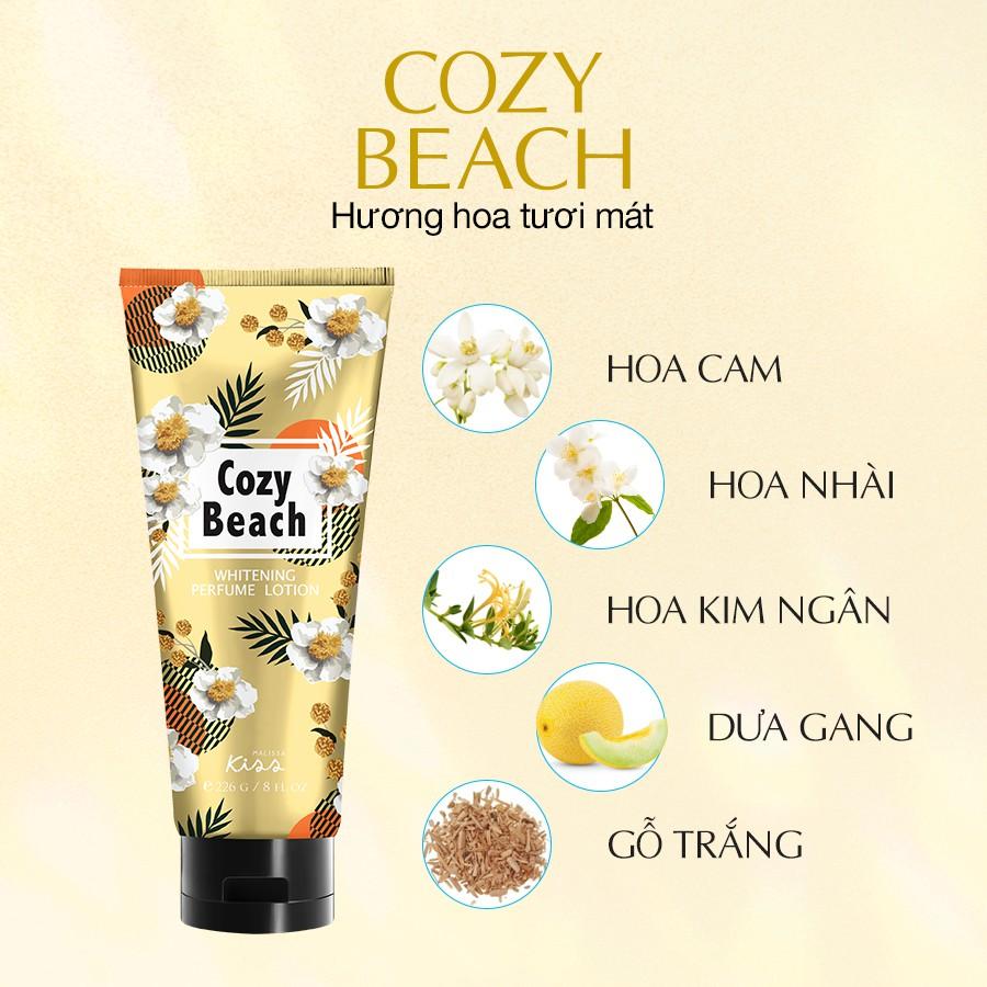 Sữa Dưỡng Trắng Da Toàn Thân Hương Nước Hoa Malissa Kiss - Hương Cozy Beach 226g