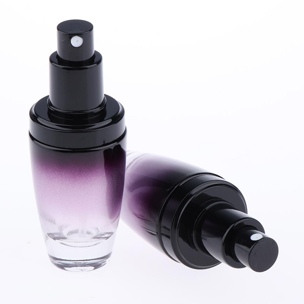 2Pcs Glass Perfume Empty Bottle Atomizer Pump Sprayer Refillable Travel