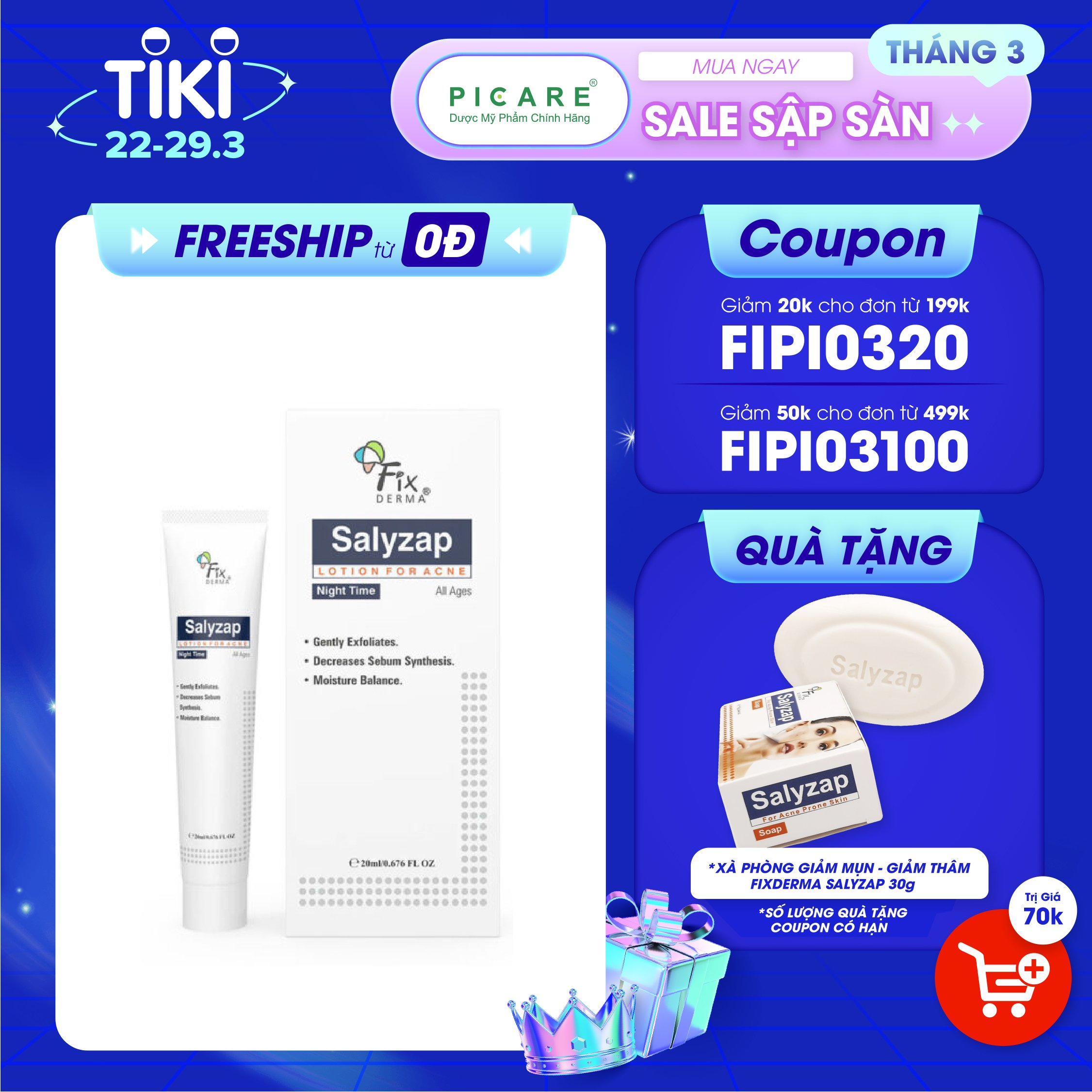 Lotion trị mụn Salyzap Lotion (20ml)