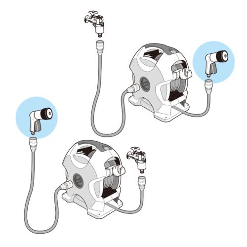 Bộ cuộn ống tưới cây tự động 15m Takagi R715FJC2 Hàng chính hãng