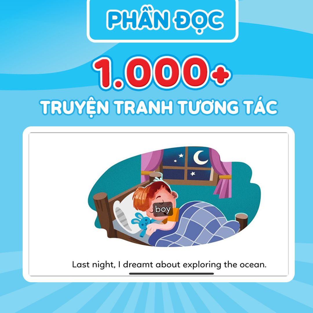 Ứng dụng Tiếng Anh toàn diện 4 kỹ năng cho trẻ 2-10 tuổi - Gói Monkey Stories trọn đời