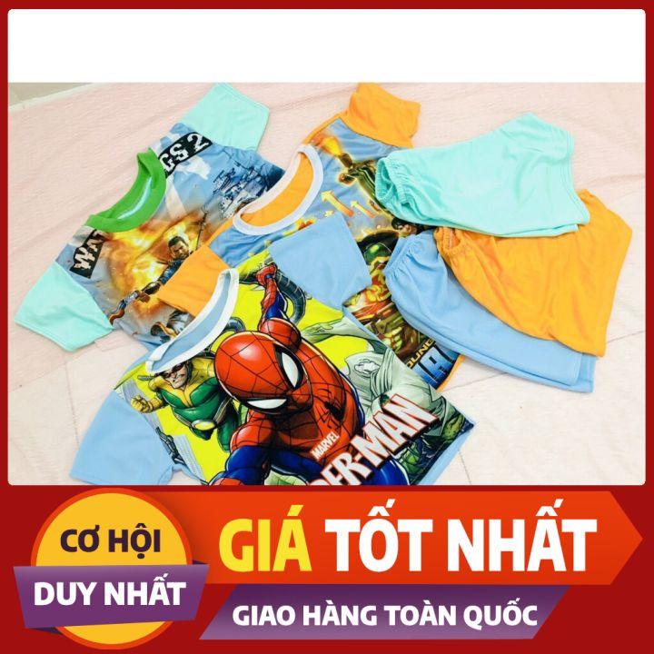 BỘ NGẮN TAY SIÊU ANH HÙNG CHO BÉ 14-17KG - NUNAM SHOP