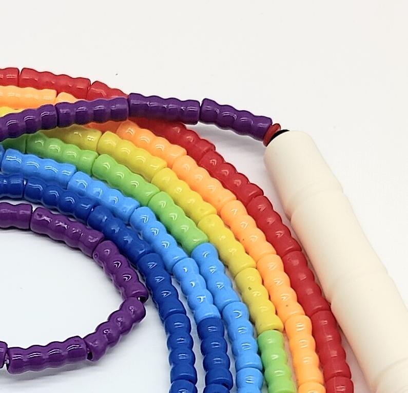 3M Rainbow Đính Hạt Bỏ Qua Dây Trắng Tay Cầm 21Cm Chiều Dài Tự Do Hạt Bỏ Qua Dây Nhảy