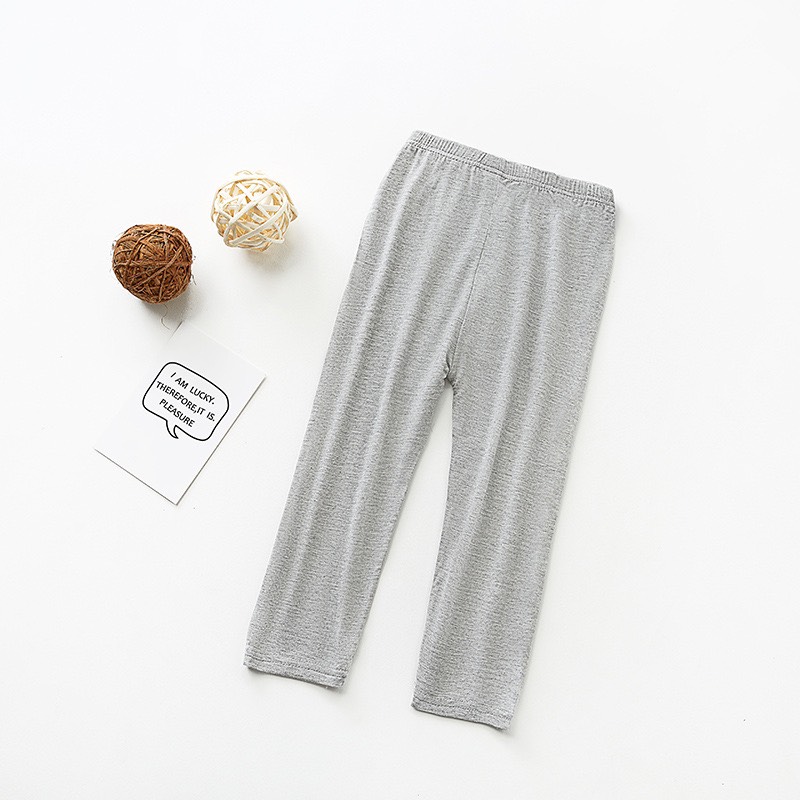 Quần legging lửng dài thun hè cotton cực mát bé gái 2-10 tuổi