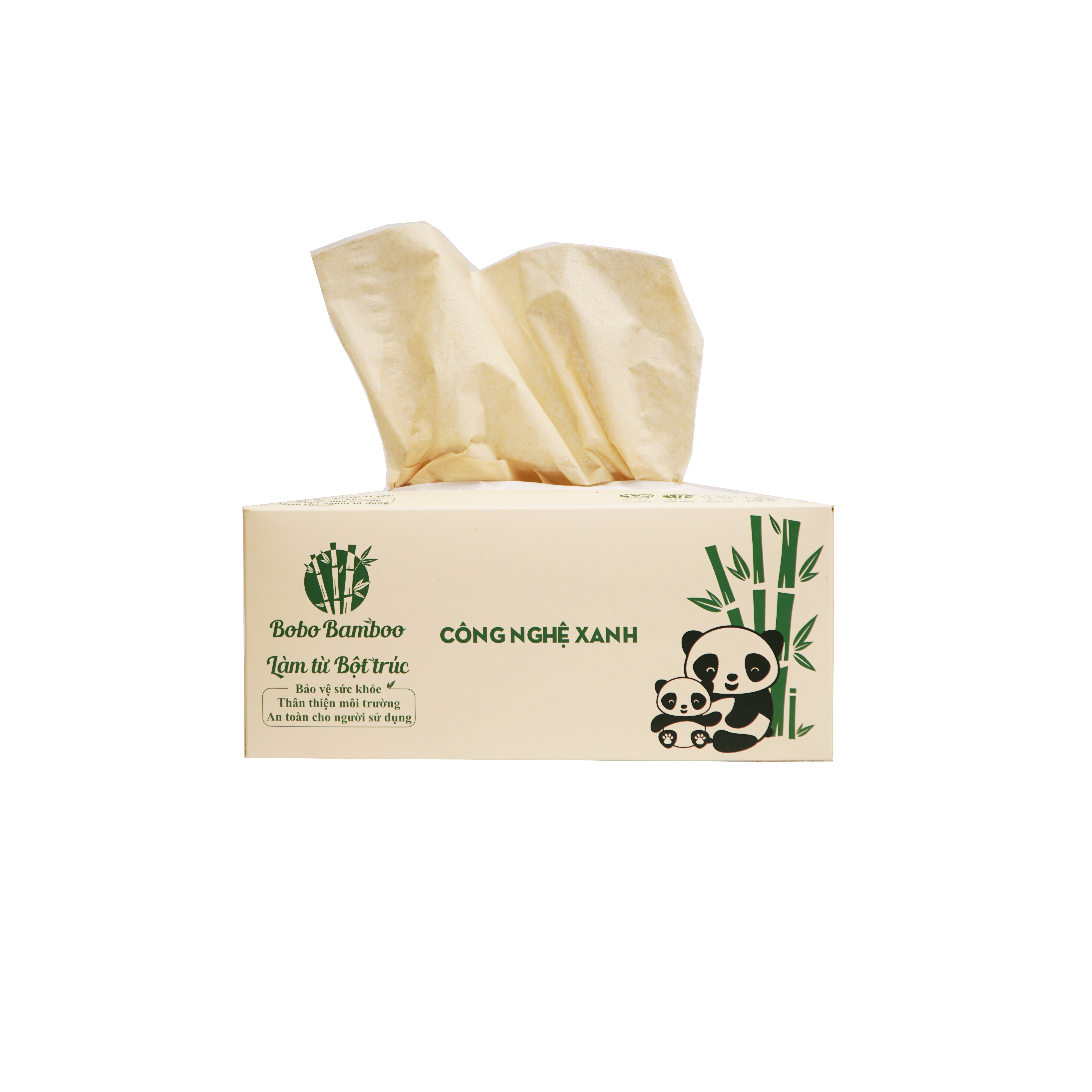 (Hàng Mới) 01 Hộp Giấy Gấu Trúc BOBO BAMBOO Cao Cấp 100 tờ Siêu Dai