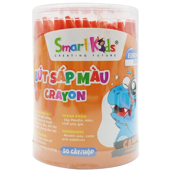 Hộp 50 Bút Sáp Màu Dino - Smart Kids CR12 - Màu Cam