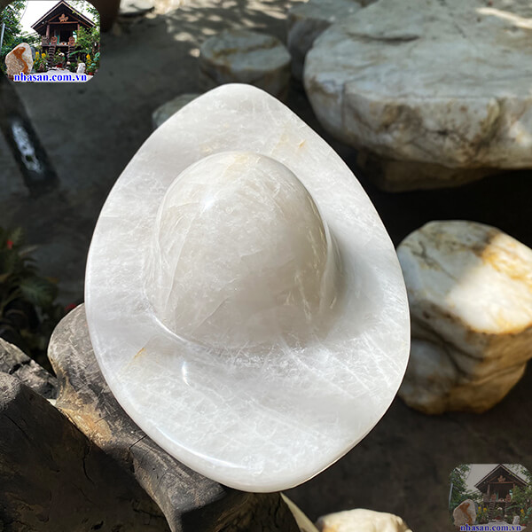Thỏi vàng đá thạch anh trắng - Biểu tượng của sự giàu có, thịnh vượng và may mắn-5.3kg - 25 x 14 x 15