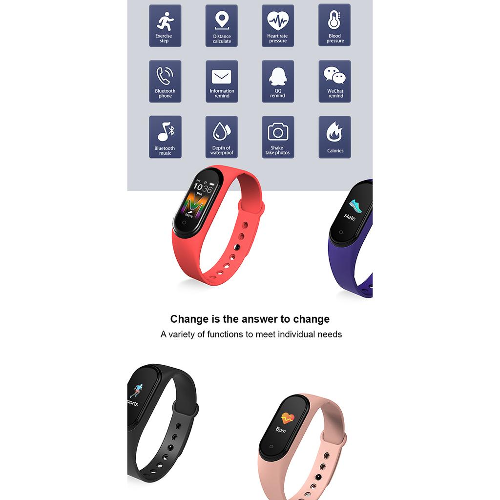 Bluetooth Smart Watch Wristband Fitness Bracelet For iOS & Android