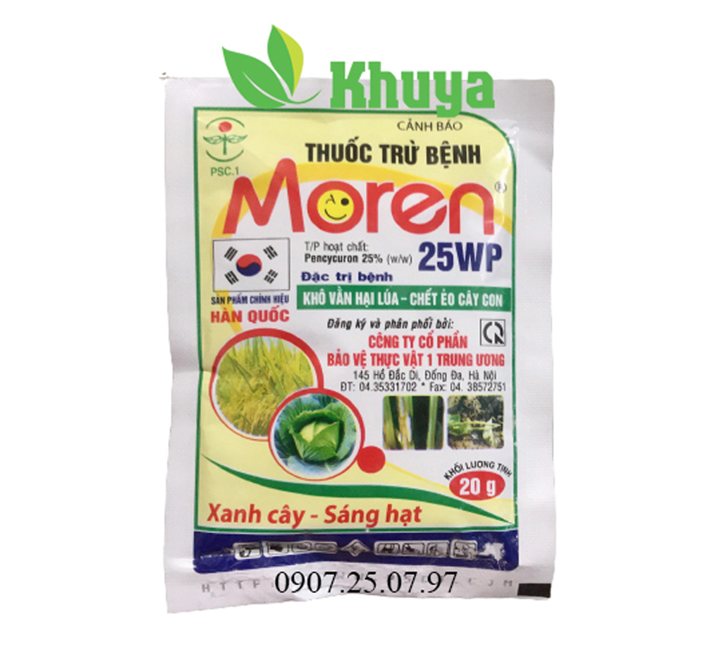 Thuốc Trừ Bệnh MOREN 25WP gói 20gr trừ Nấm Bệnh - Chết Héo Xanh
