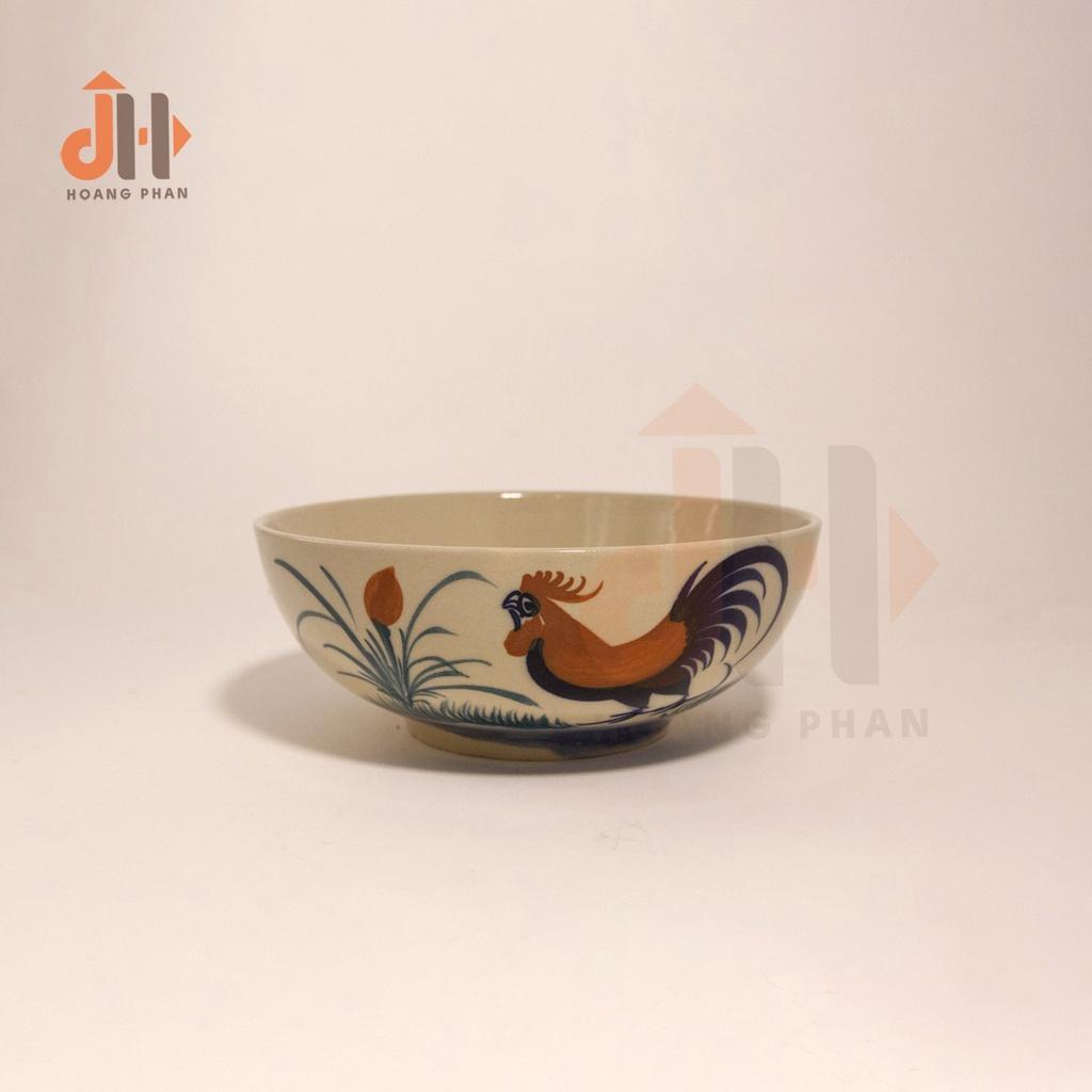 Bộ 10 Tô gốm dùng món nước Họa Tiết Gà Trống Nam Bộ