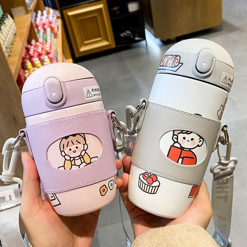 Nhiệt Bình Máy Hút Bình Giữ Nhiệt Kiểu Dáng Bình Nước Giữ Nhiệt Thức Uống Chai Thermic Bình Trường Bình Nước Cho Trẻ Em