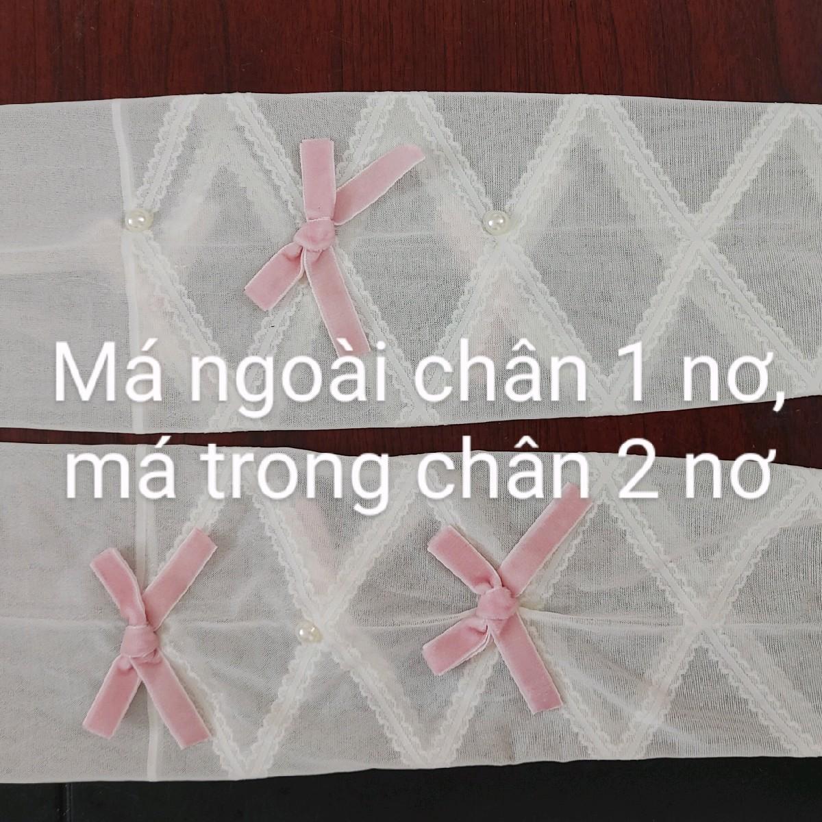 Quần tất, vớ quần họa tiết PHỐI DÂY DUY BĂNG ĐÍNH NƠ 2 BÊN mang đến phong cách Lolita sang chảnh và cá tính cho nữ với 2 màu đen và trắng sữa