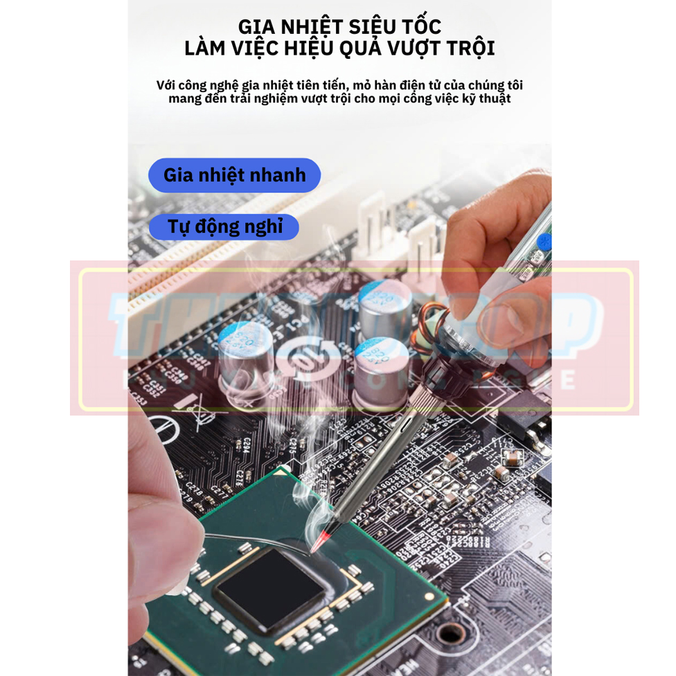 ROGTZ Mỏ Hàn Điều Chỉnh Nhiệt Độ 936DR-L 80W Có Màn Hình LCD - Hàng Nhập Khẩu