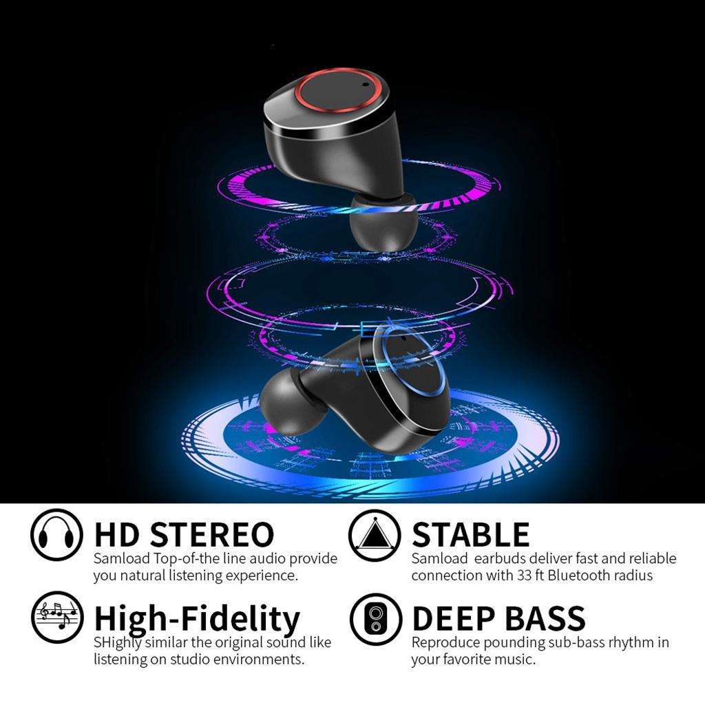 Bluetooth 5.0  Wireless Earphones Stereo Mini In-Ear Headphones