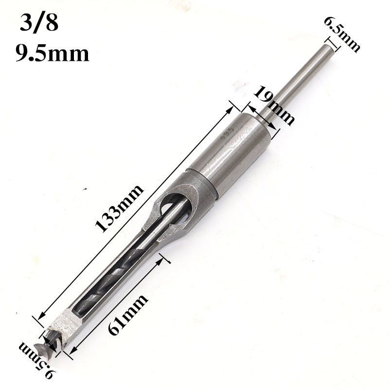 BỘ 4 MŨI KHOAN GỖ LỖ VUÔNG 1/4 - 1/2 INCH HSS
