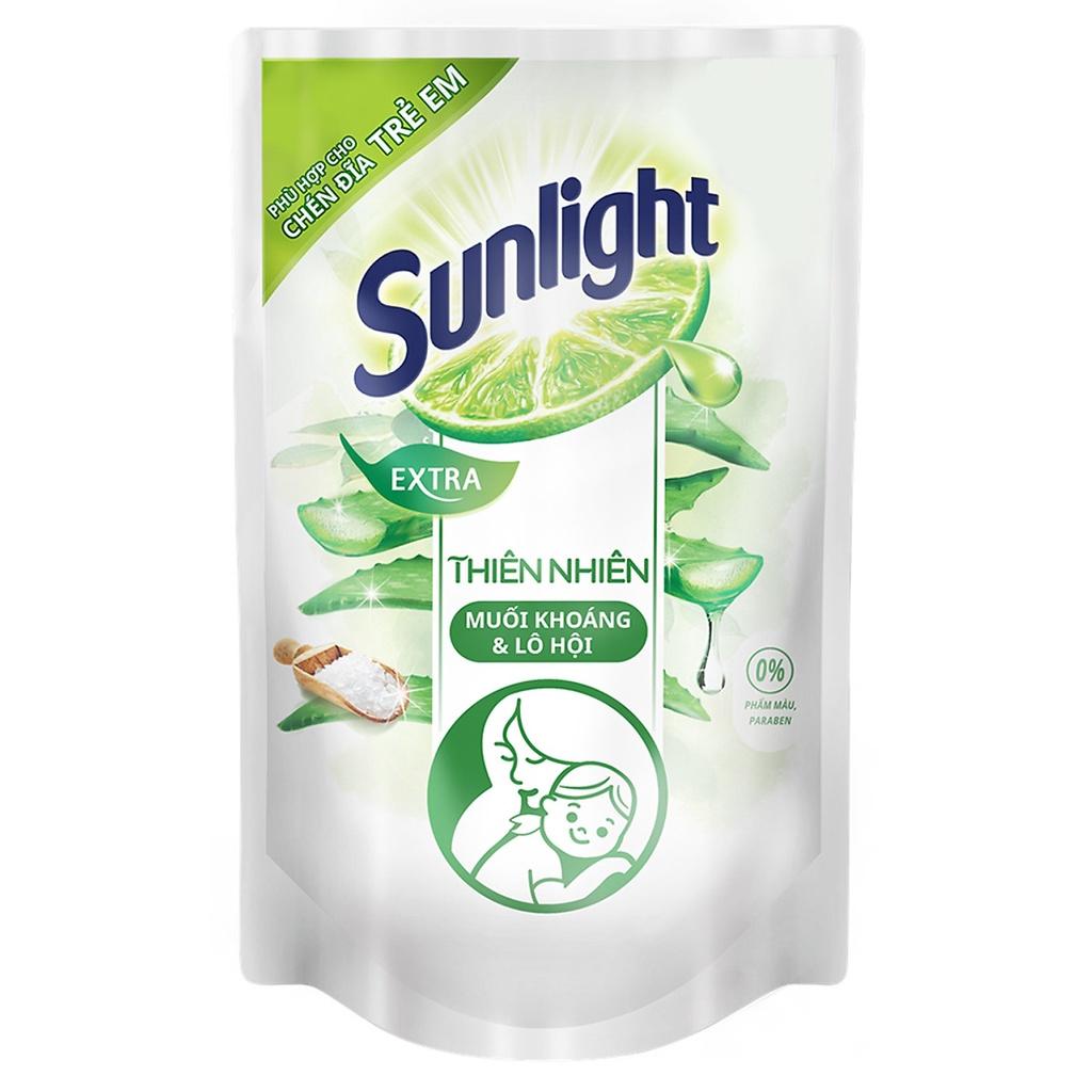 COMBO 3 Túi Nước rửa chén Sunlight Thiên nhiên (trắng) Túi 750gx3